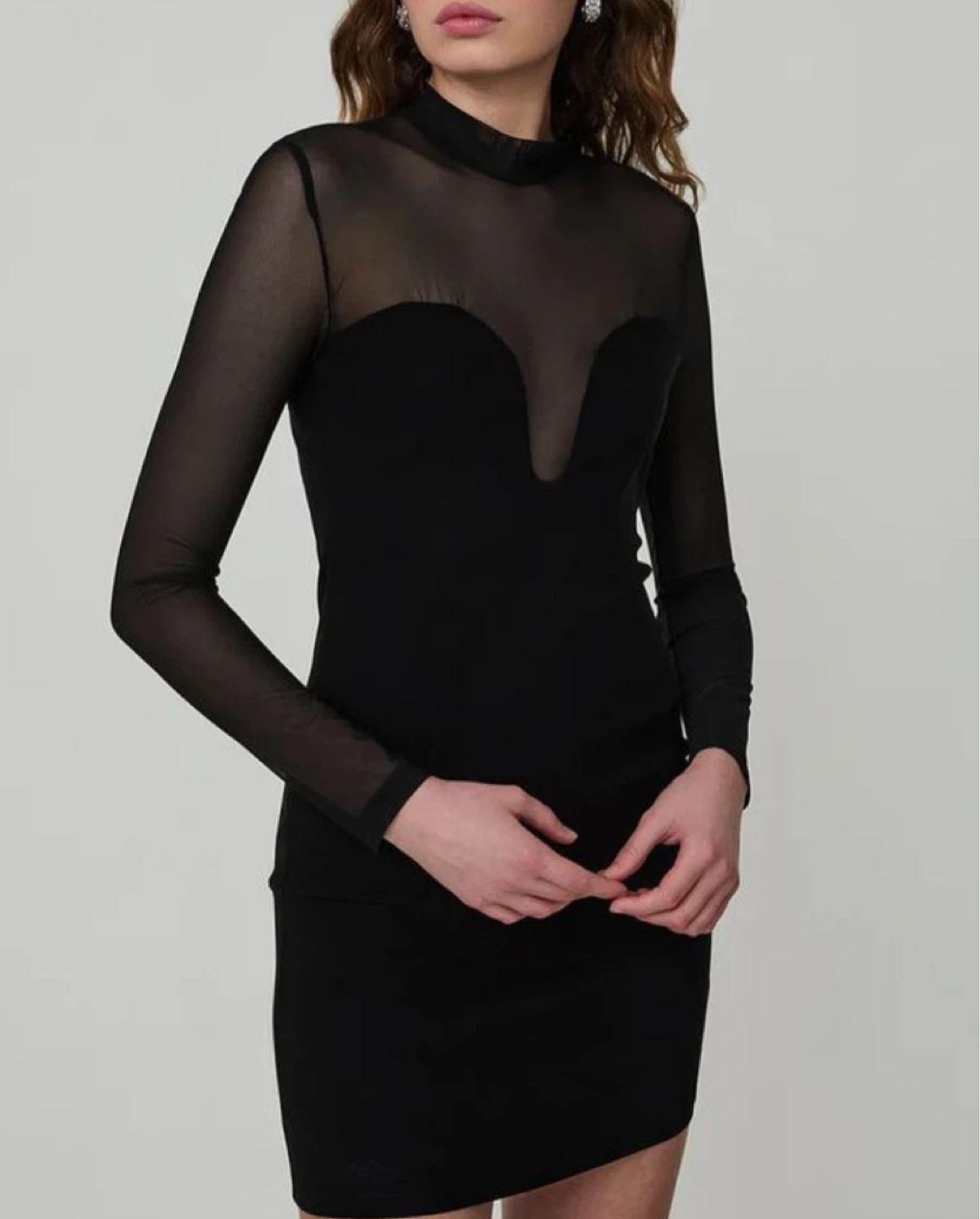 New H&M Sweetheart Mesh Mini Dress