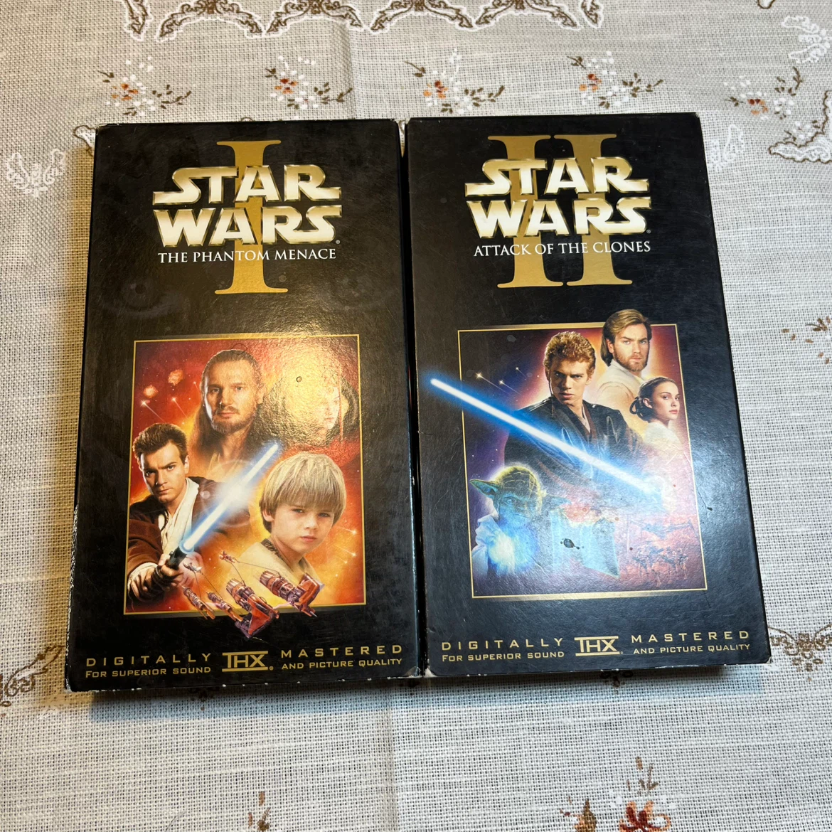 Star Wars The Phantom Menace & Attack of the Clones VHS Tapes