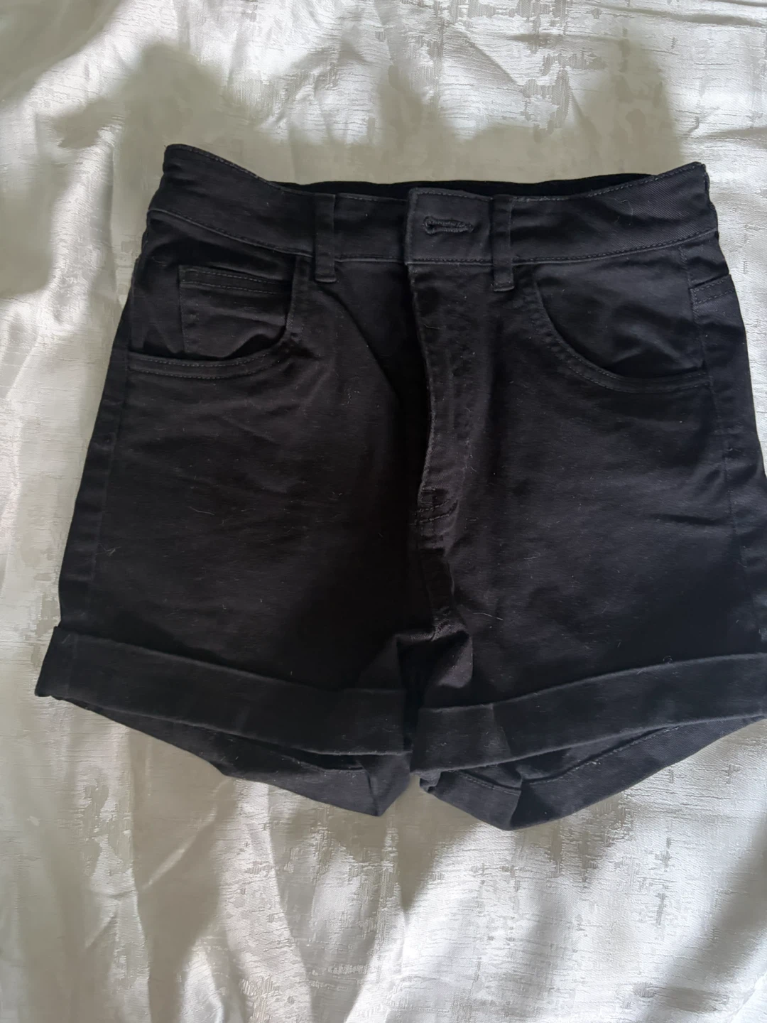 H&M Black Denim Shorts Size 4