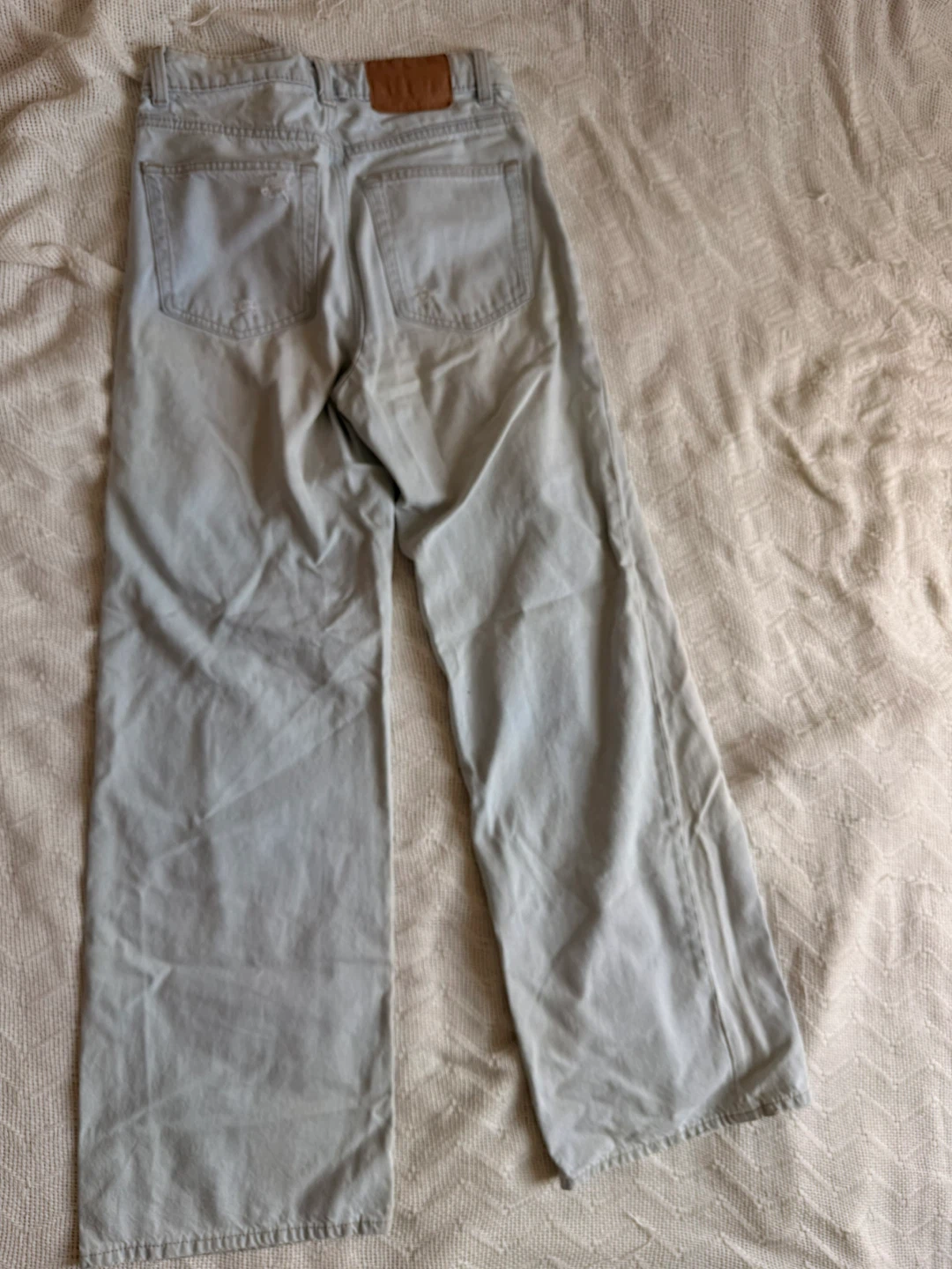 Divided H&M Light Wash Distressed Wide Leg Jeans - photo 5