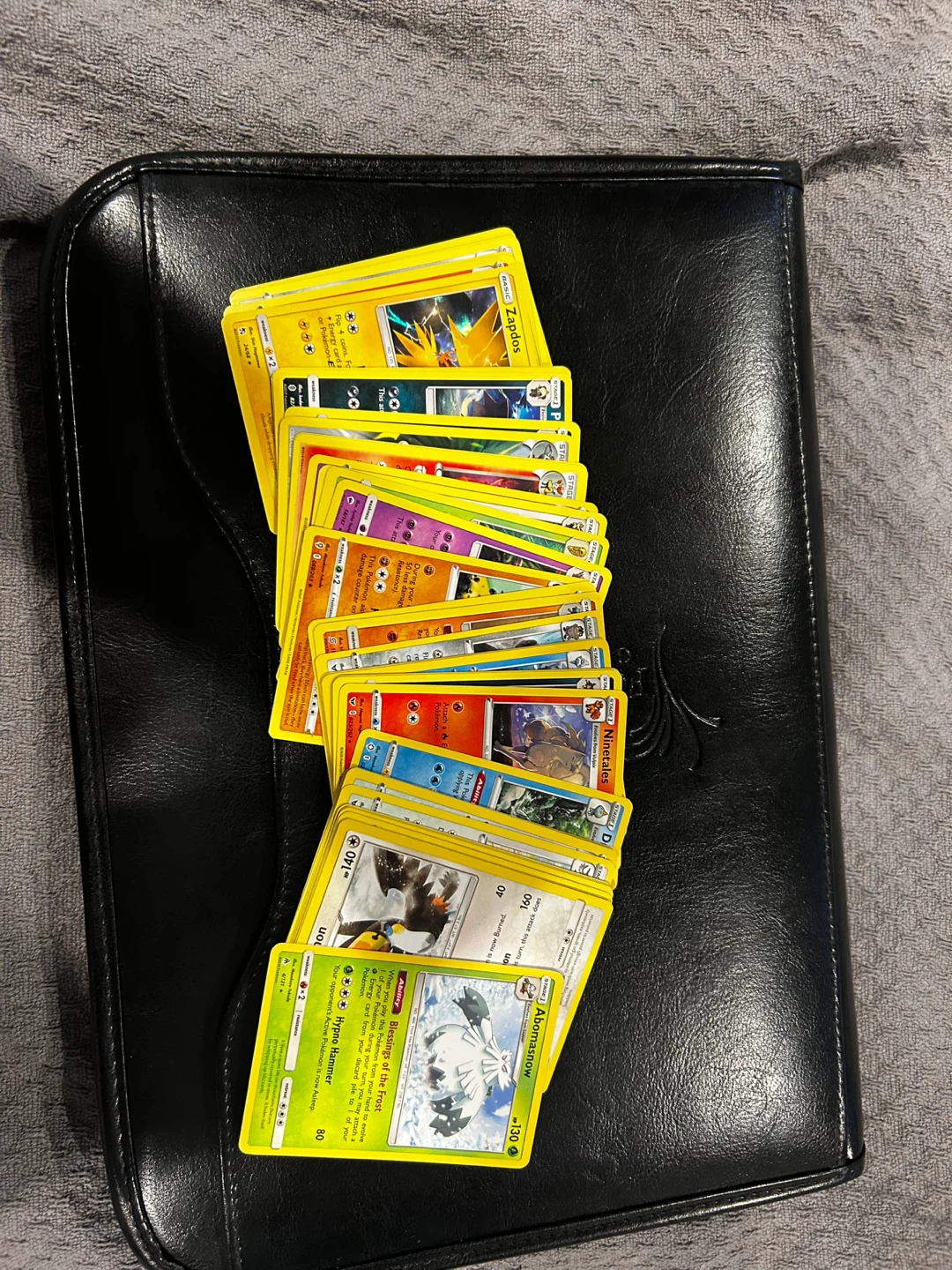 Pokemon Trading Cards - Zapdos, Ninetales, Abomasnow