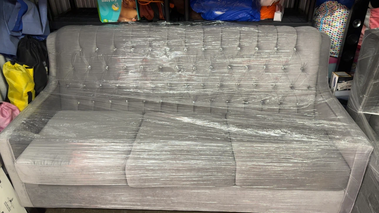 Grey Tufted Sofa
