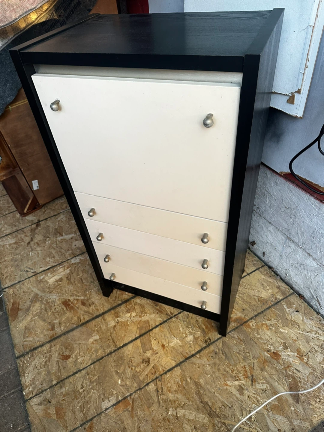 Dresser with 4 Drawers In + 2 Shelves with Door