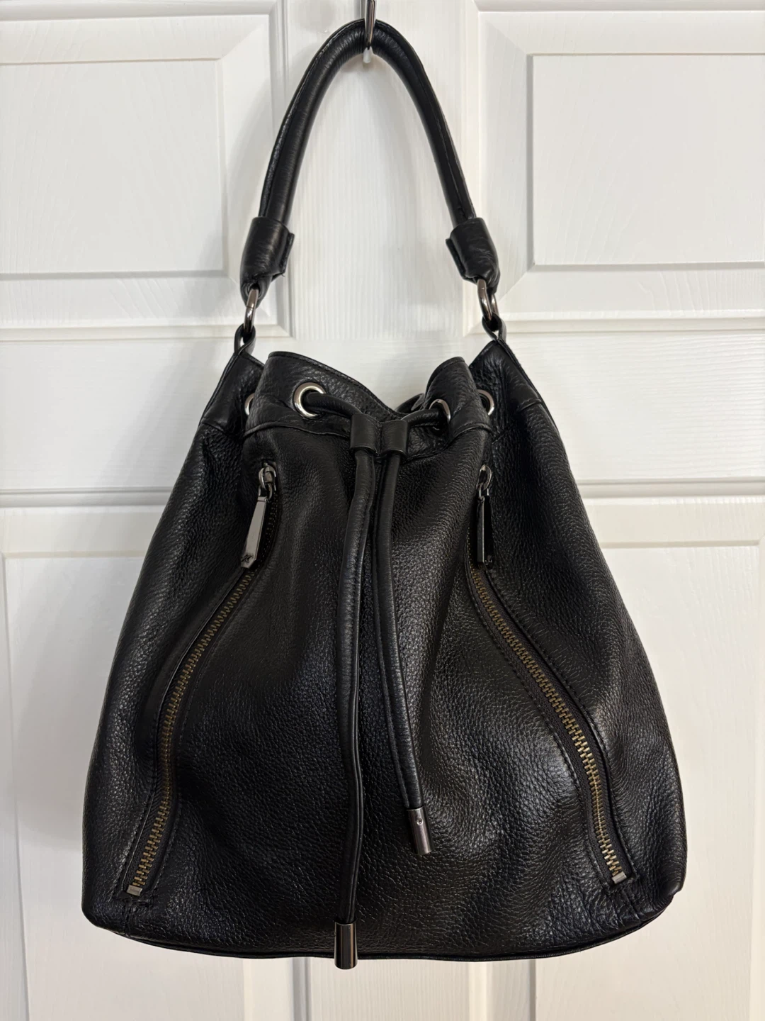 Kenneth Cole New York “No Slouch” Leather Bucket Bag