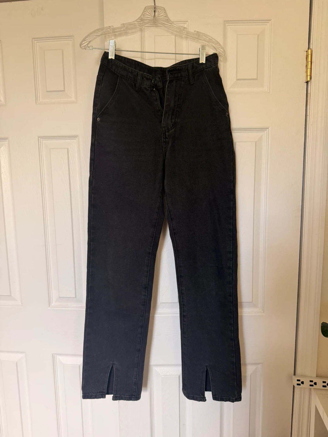 Commence Black Split Hem Wide Leg Jeans Size XS(fits like S) - photo 3
