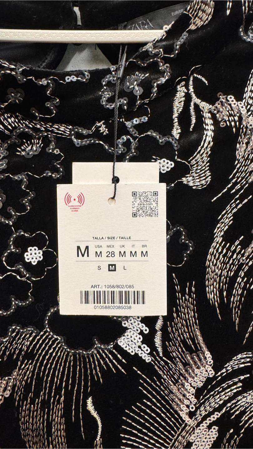 ZARA Black Sequin Mini Dress - photo 2