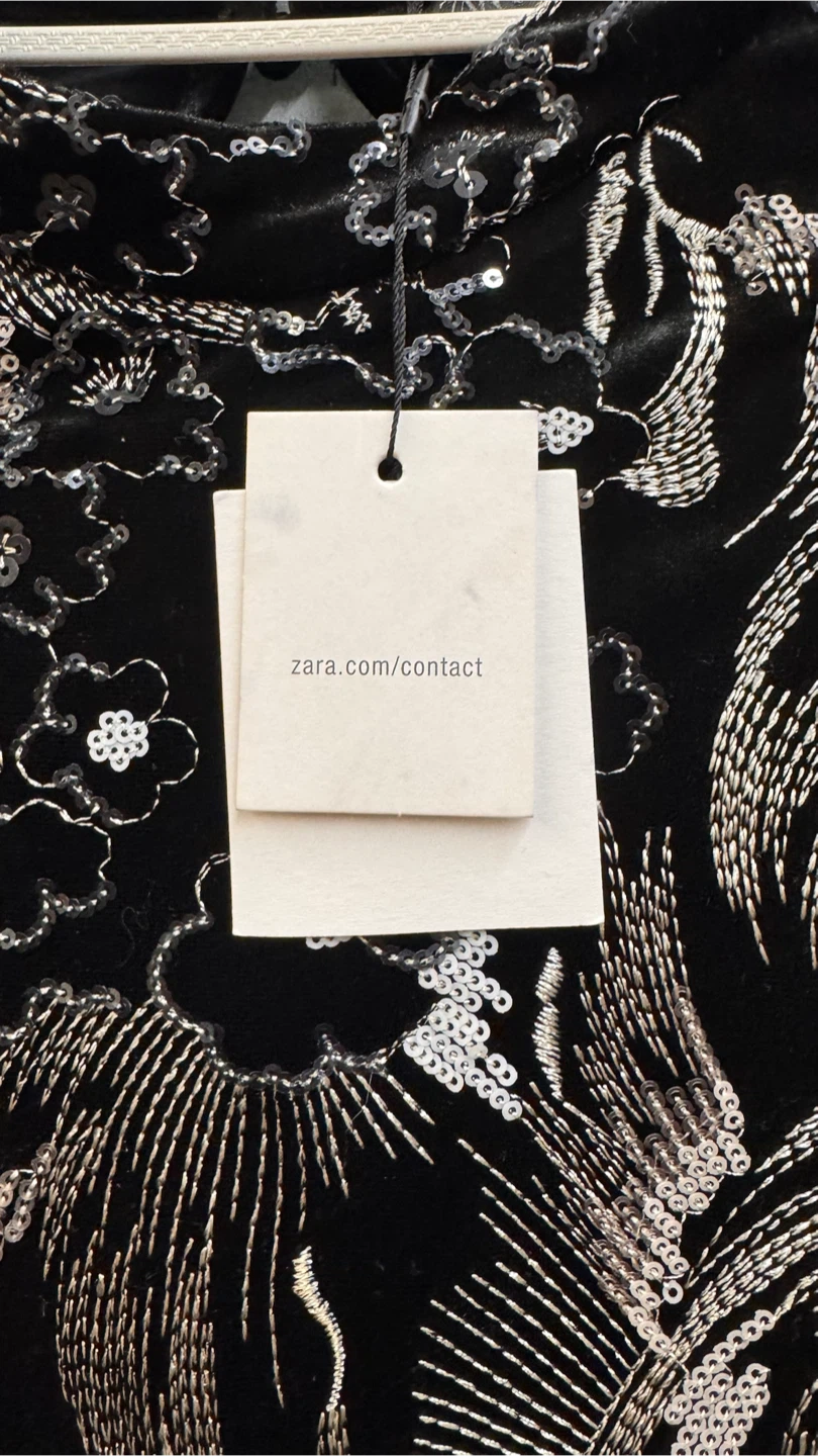 ZARA Black Sequin Mini Dress - photo 3