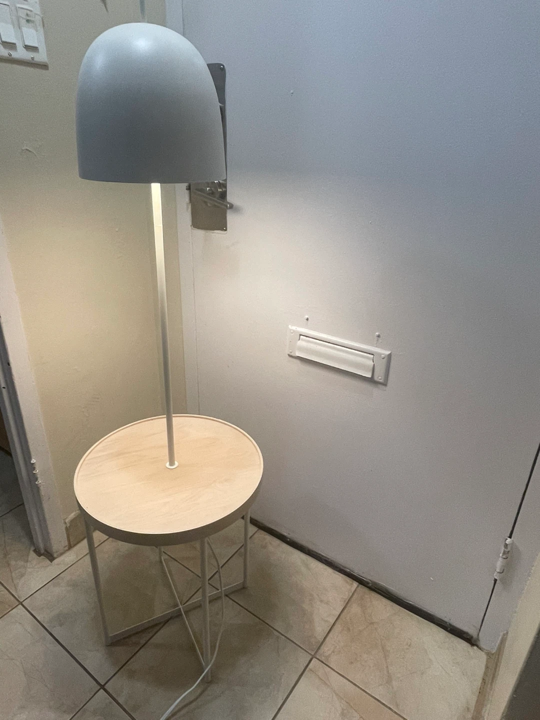 Floor Lamp with Side Table