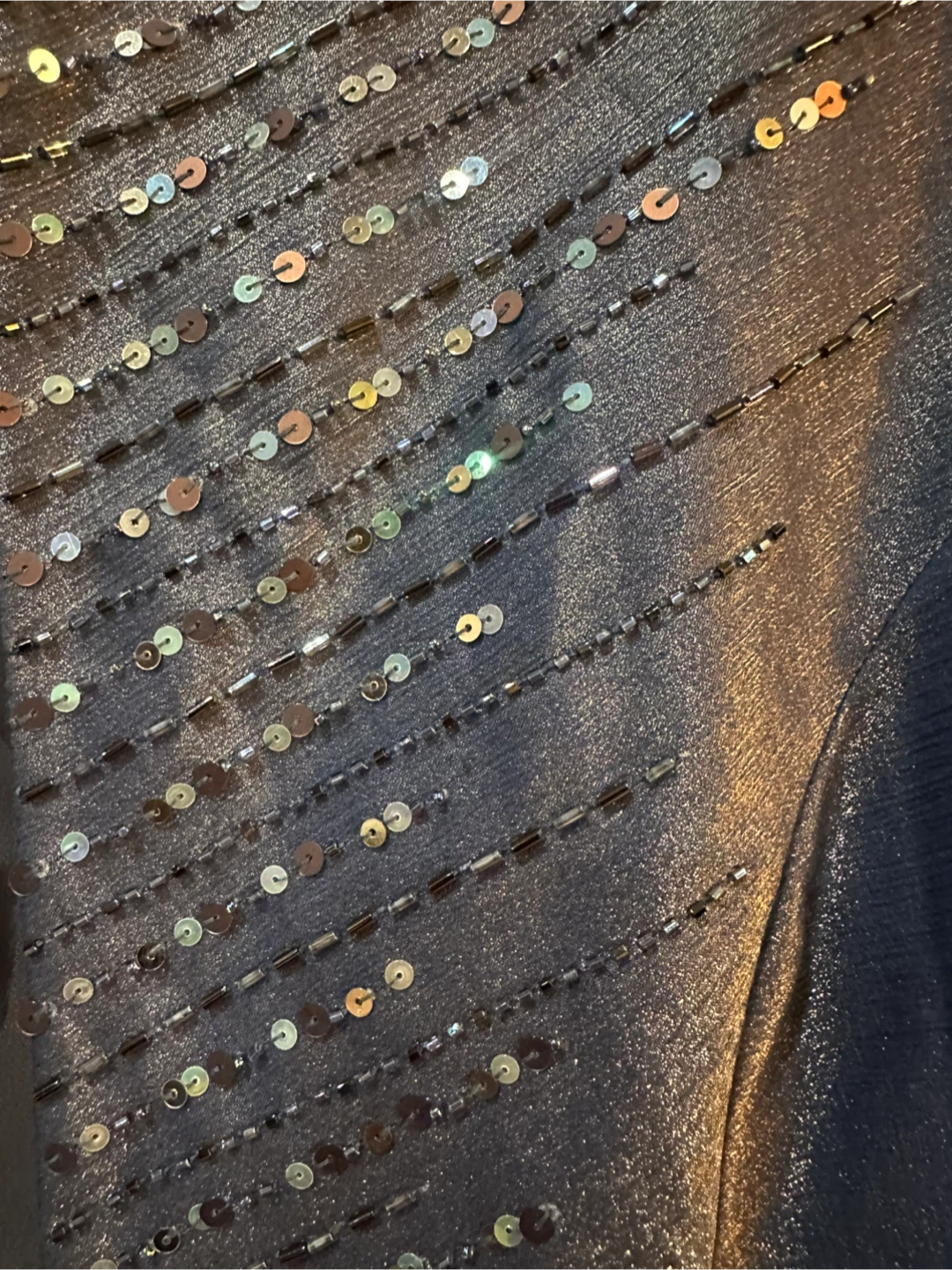 Beaded V-Neck Maxi Dress with Matching Jacket - Dusty Mauve - photo 4