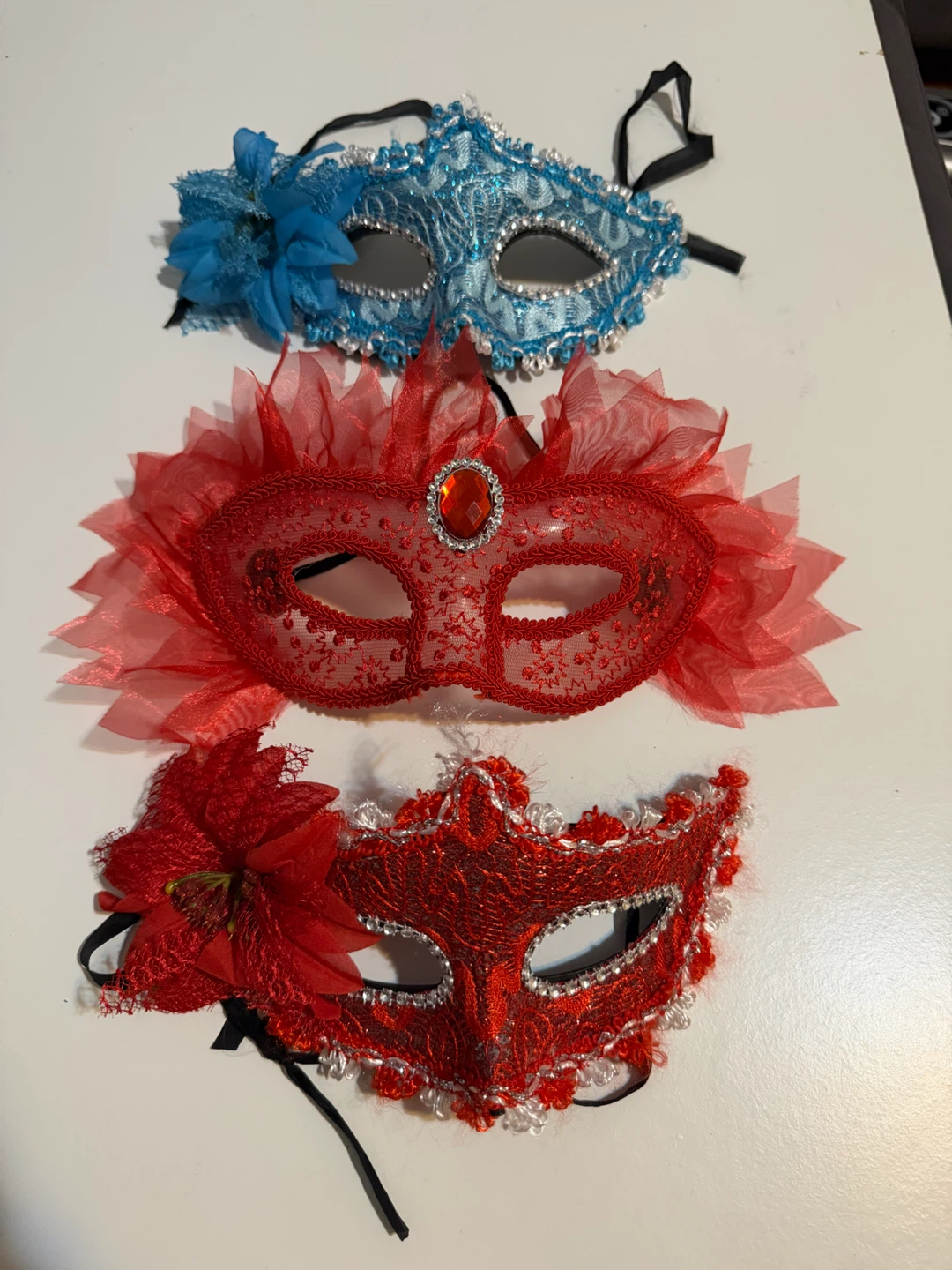 Masquerade Masks - Blue and Red