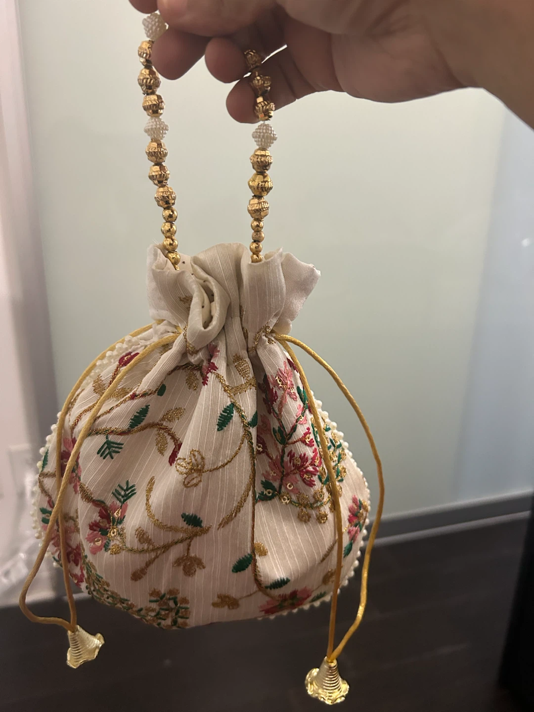 Embellished Potli Bag and Jewellery Set - photo 5