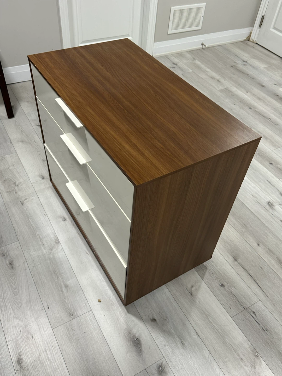 IKEA 3 Drawer Dresser with Walnut Top - photo 2