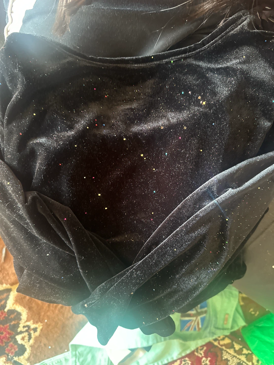 Kids Velvet Sparkle Long Sleeve Top - photo 2