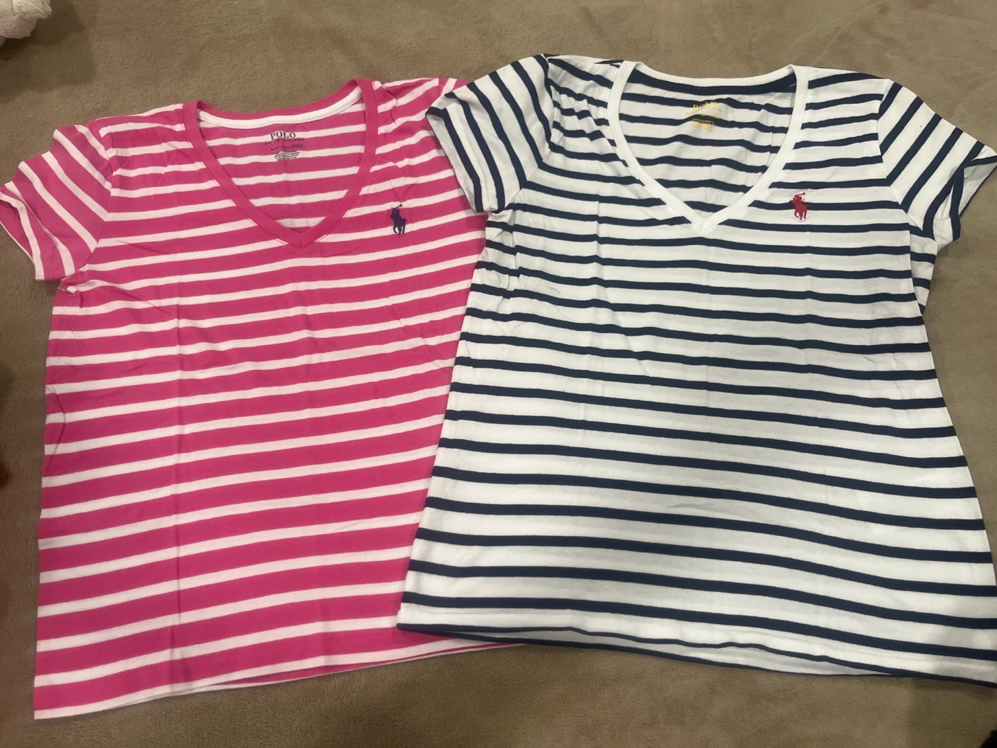 Polo Ralph Lauren Striped V-Neck T-Shirts (Set of 2)