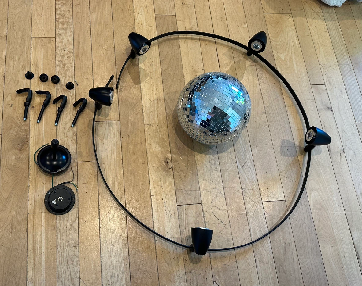 Disco Ball and Track Lighting Set