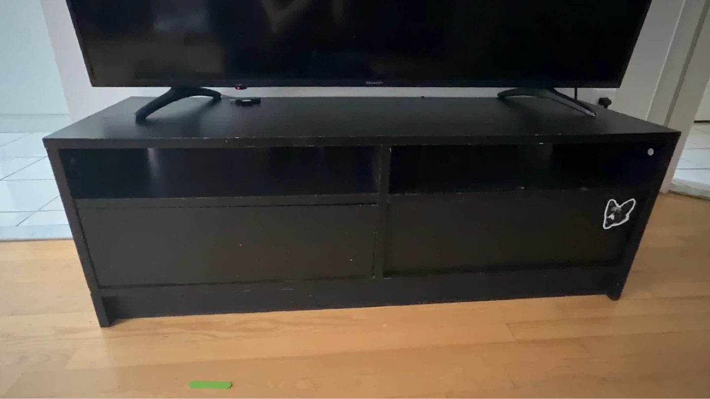 Black Media Console Stand