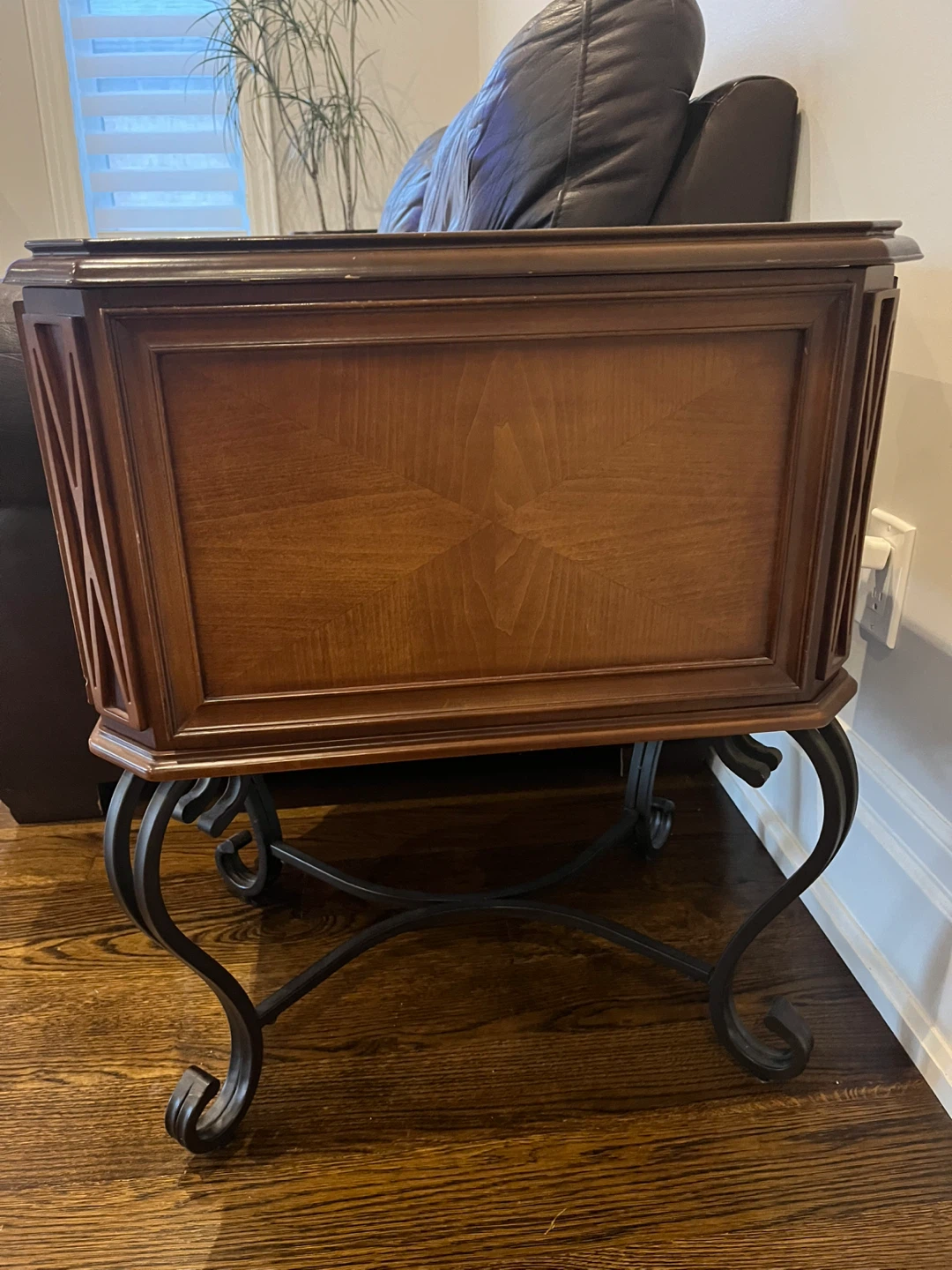 Wood End Table with Storage