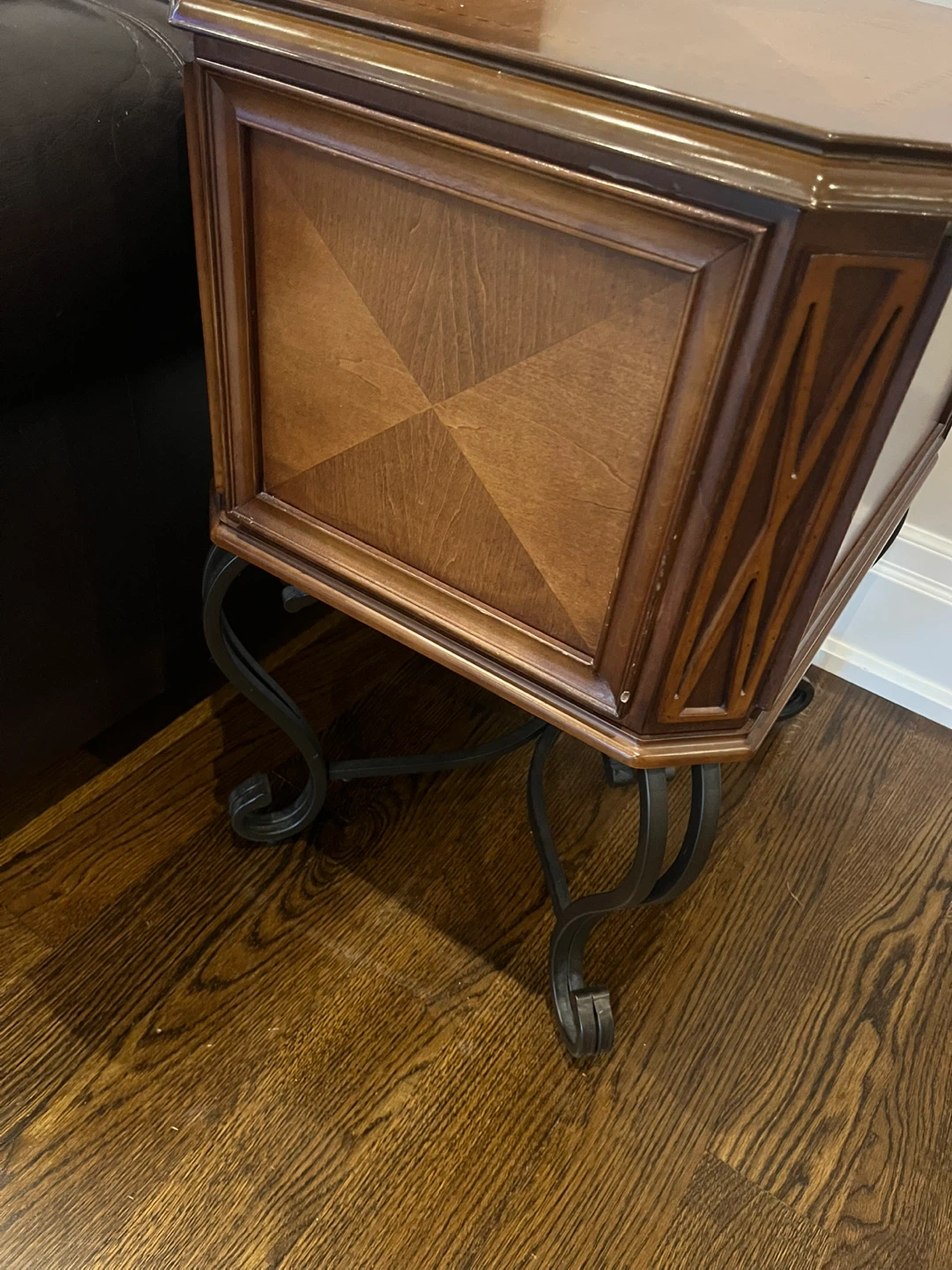 Wood End Table with Storage - photo 3