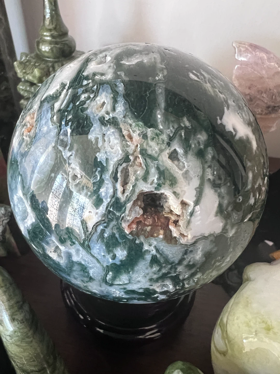 MOSS AGATE SPHERE