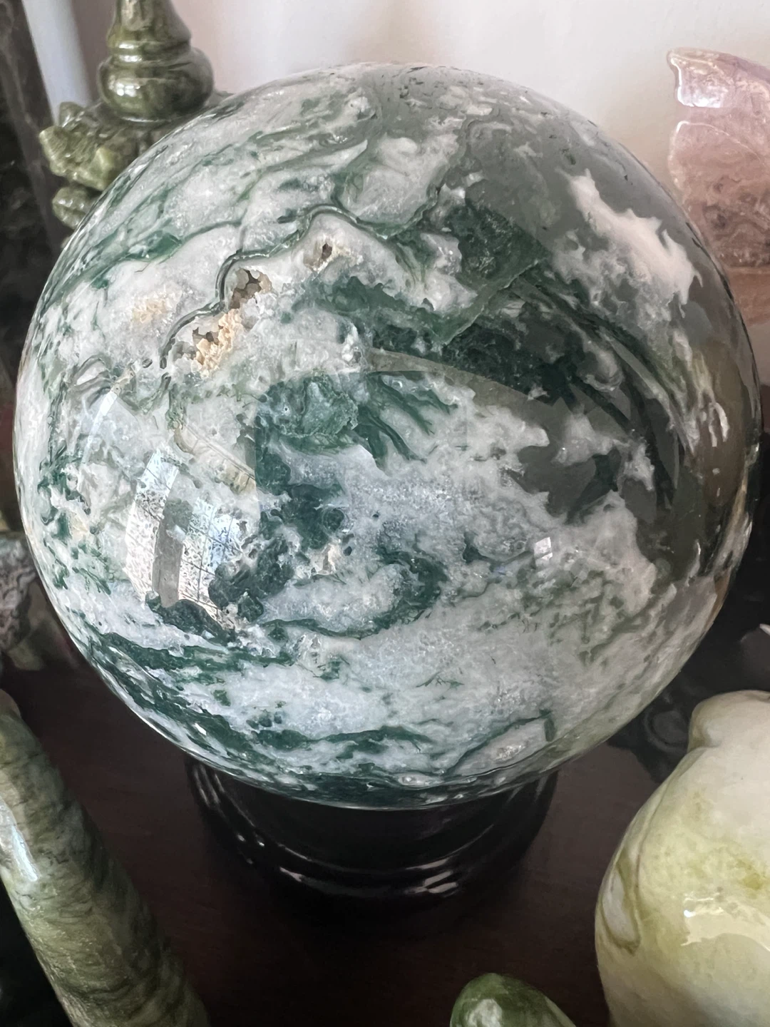 MOSS AGATE SPHERE - photo 3