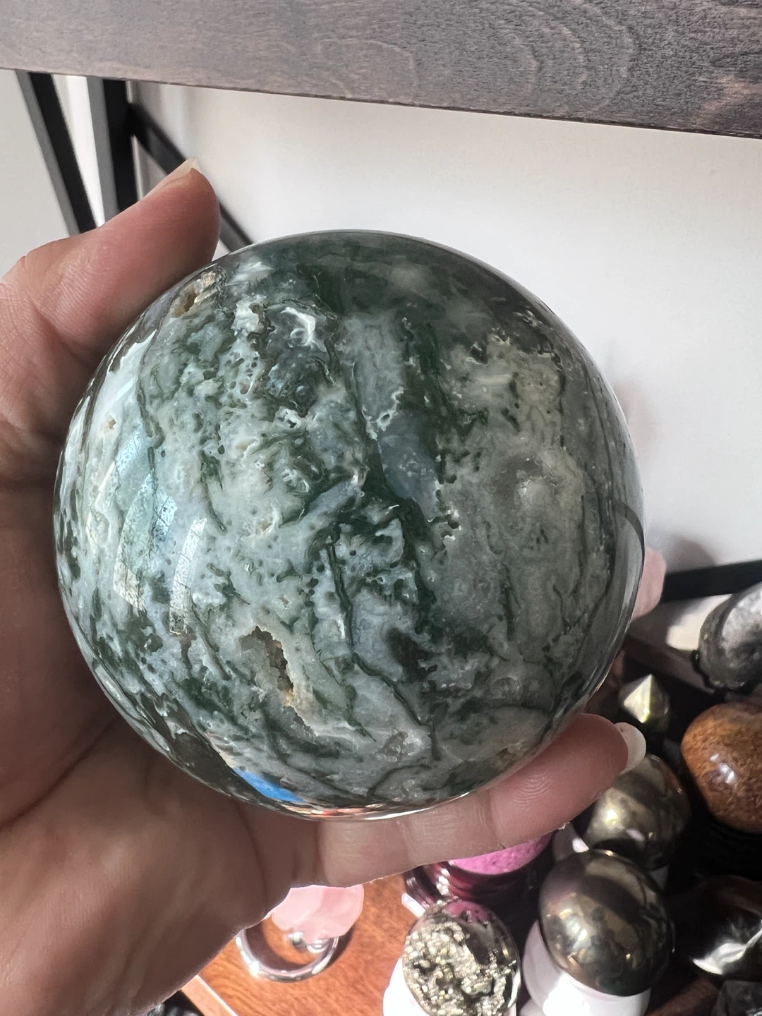MOSS AGATE SPHERE - photo 5