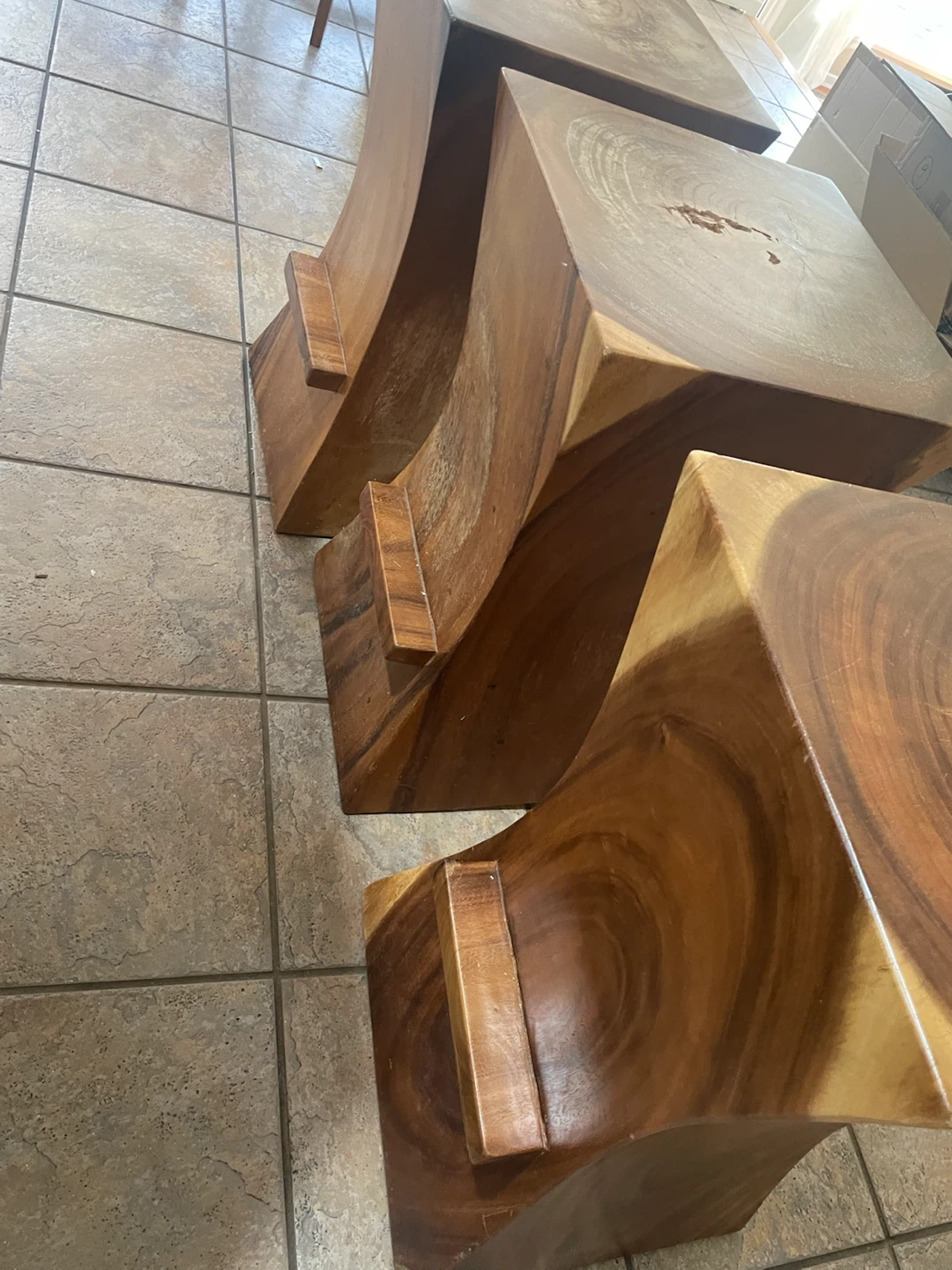 Solid Wood End Table / Stool