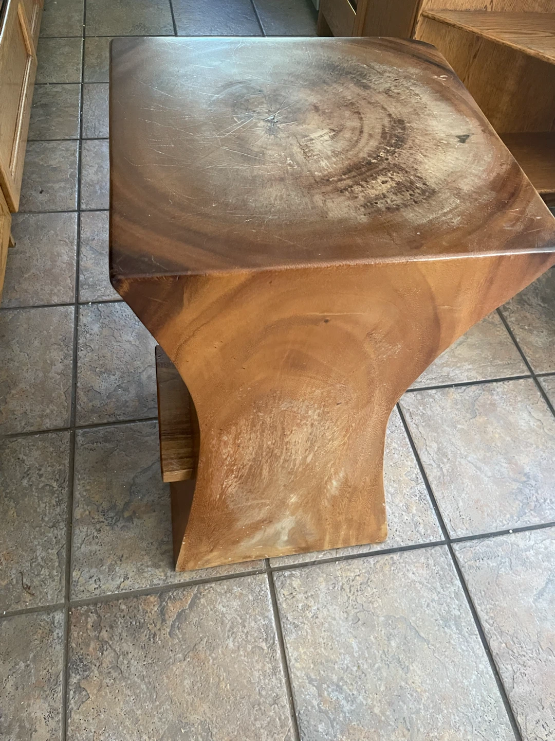 Solid Wood End Table / Stool - photo 3