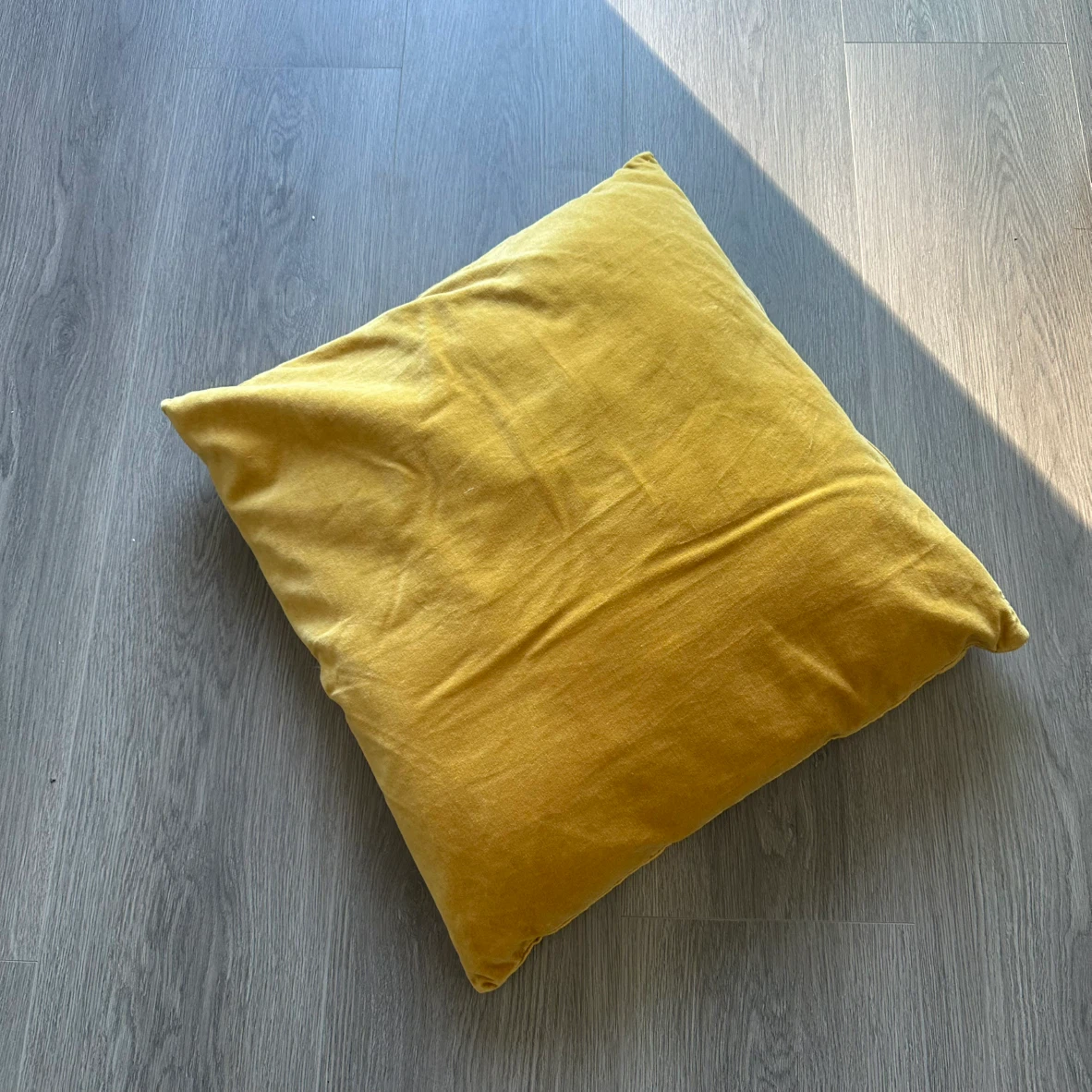 IKEA Yellow Velvet Throw Pillow