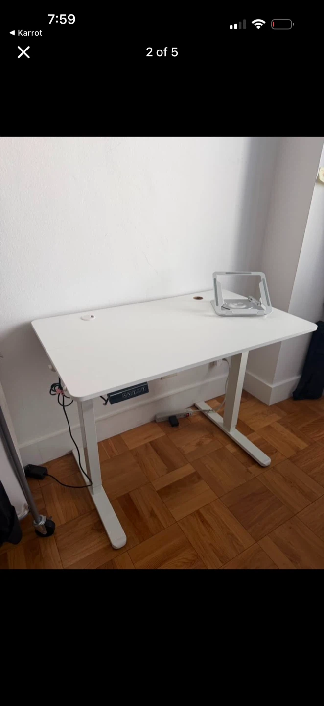 White Standing Desk