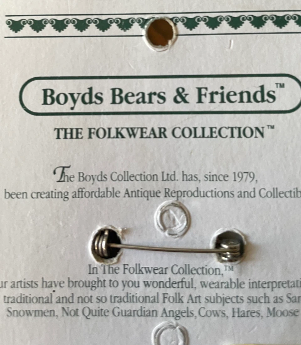 Boyds Bears & Friends Folkwear Collection Pin - photo 2