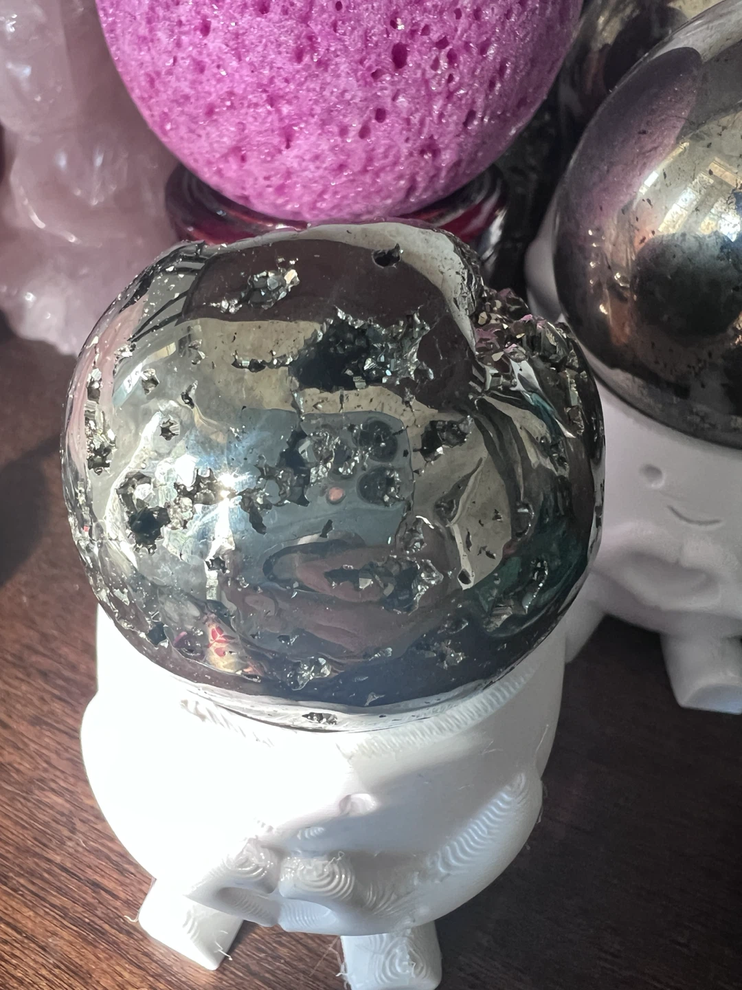 DRUZY PYRITE SPHERE - photo 2