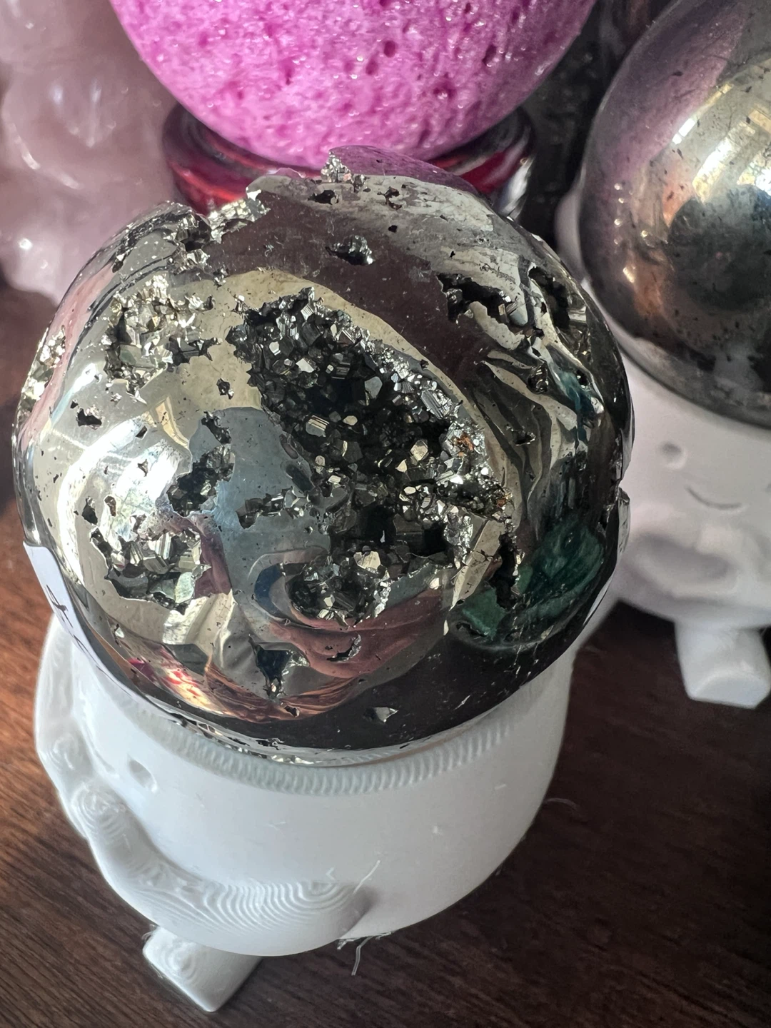DRUZY PYRITE SPHERE - photo 3