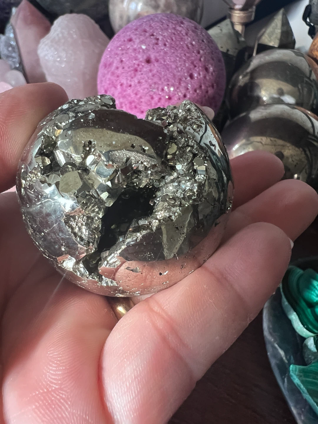 DRUZY PYRITE SPHERE - photo 4