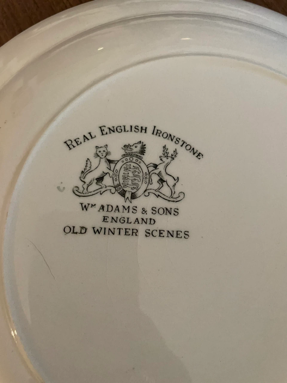 Wm. Adams & Sons Old Winter Scenes Plate - photo 2