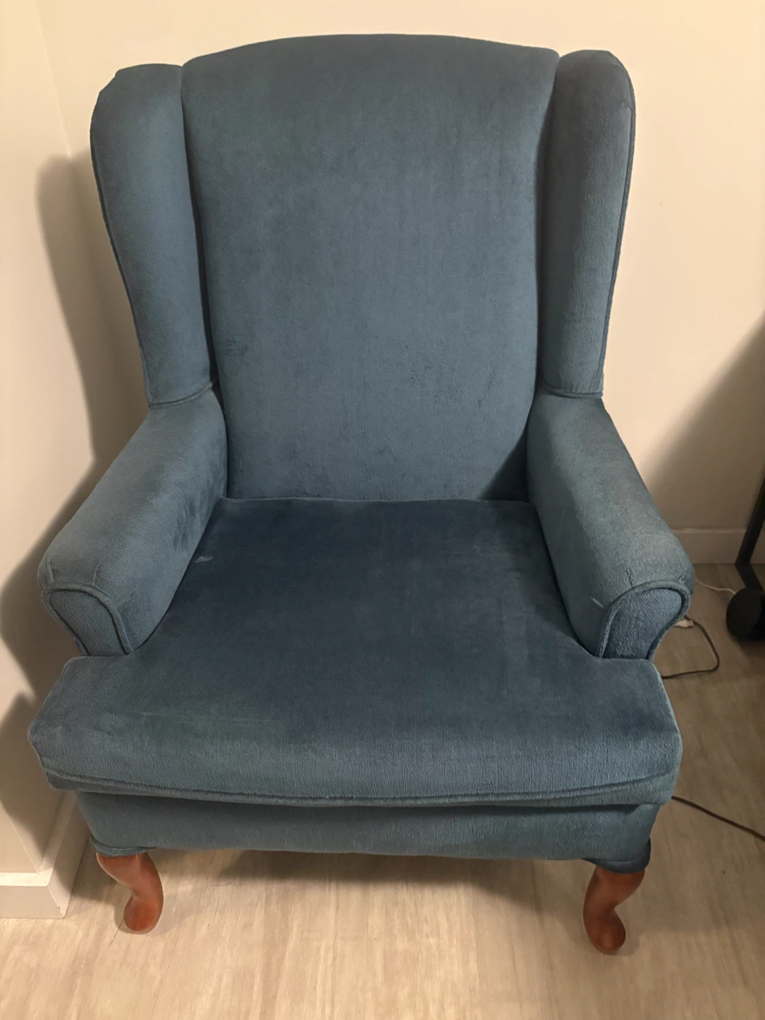 Blue Wingback Armchair