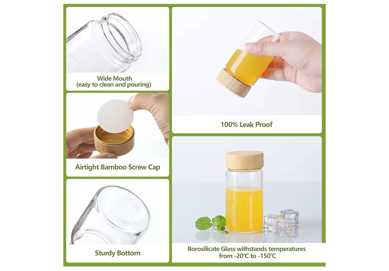 12 pack 120ml Glass Jars with Bamboo Lids - photo 2