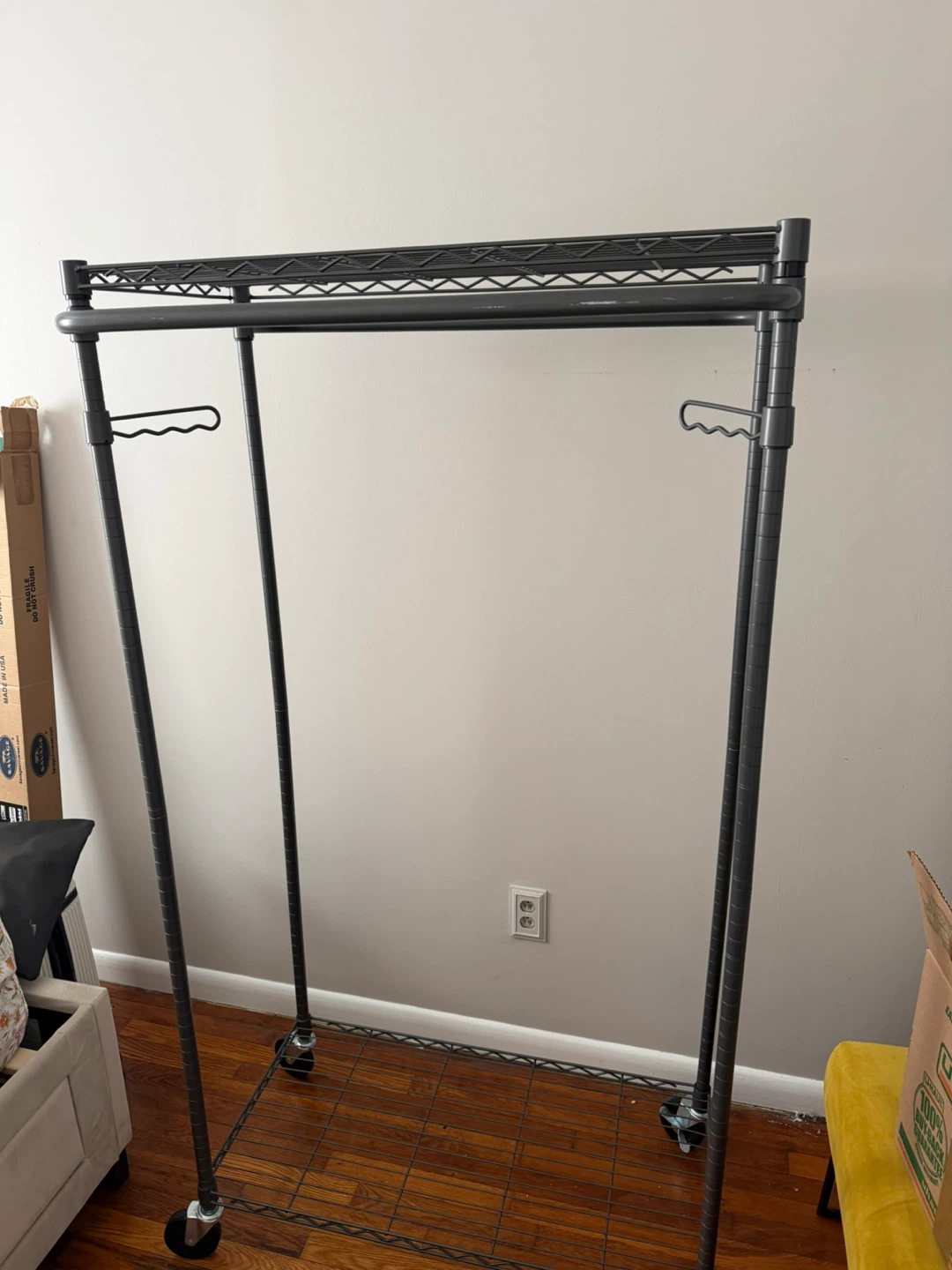 Wire Garment Rack with Wheels