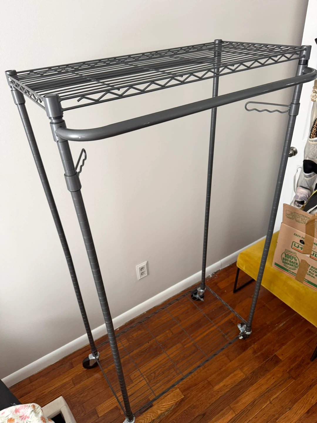 Wire Garment Rack with Wheels - photo 2