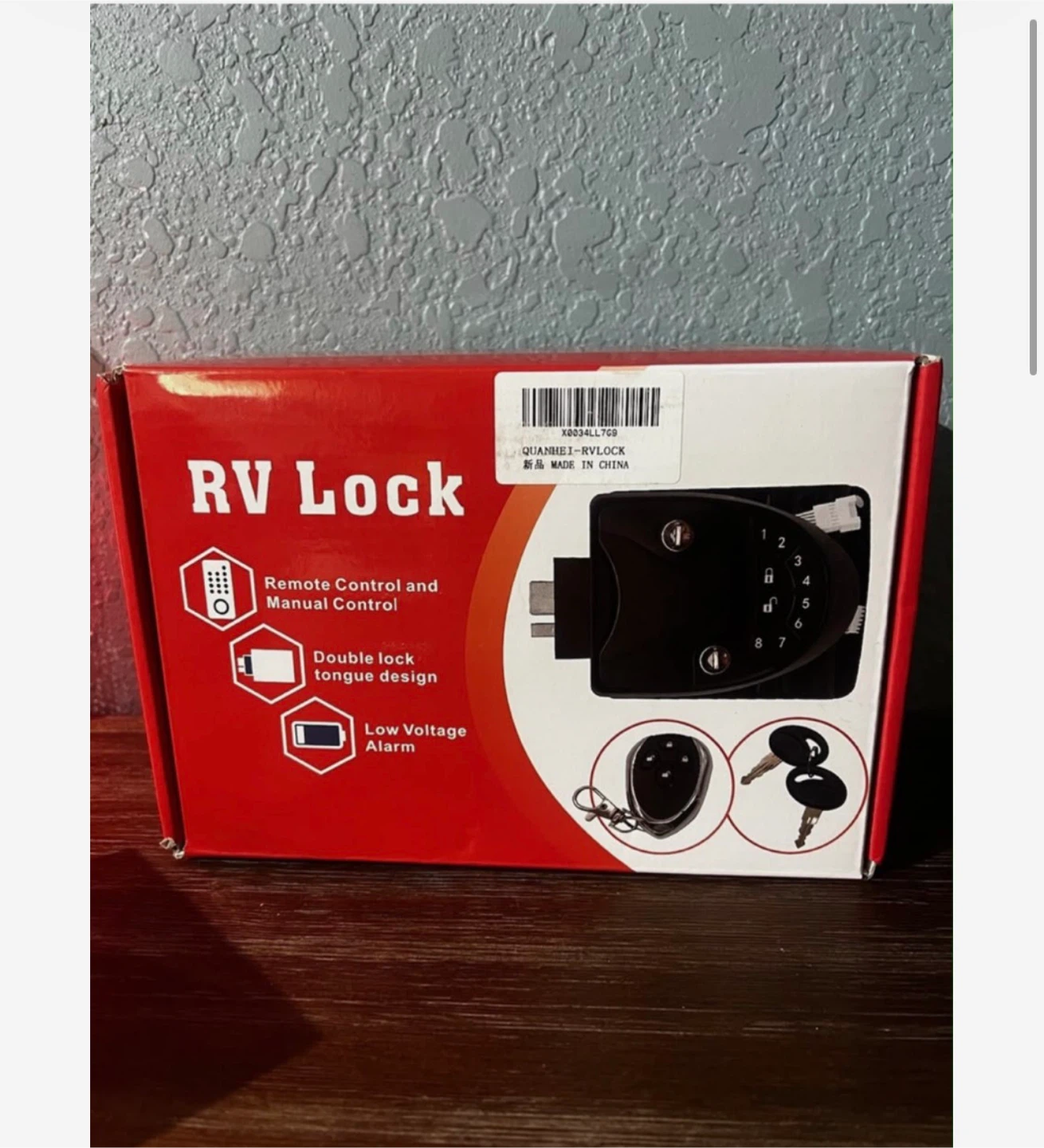 Sunealy RV Door Keyless Handle Lock with Remote