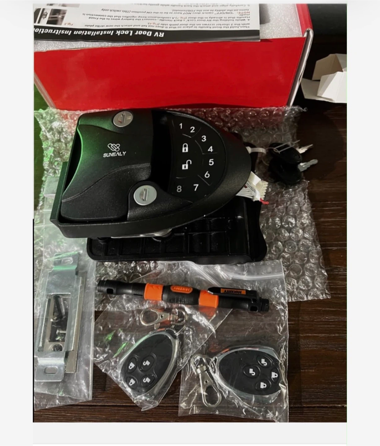 Sunealy RV Door Keyless Handle Lock with Remote - photo 4