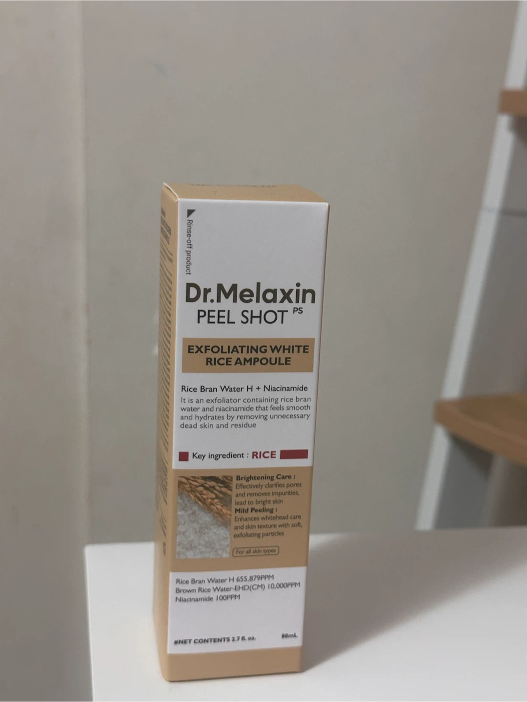Dr. Melaxin Peel Shot Exfoliating White Rice Ampoule