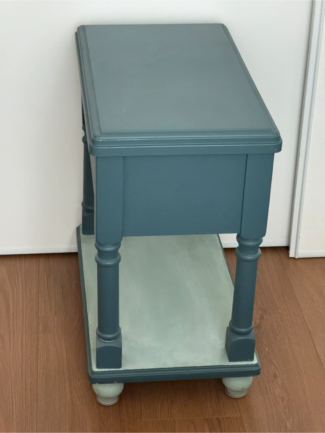 Blue Side Table/Nightstand/Bedside Table with Drawer - photo 3