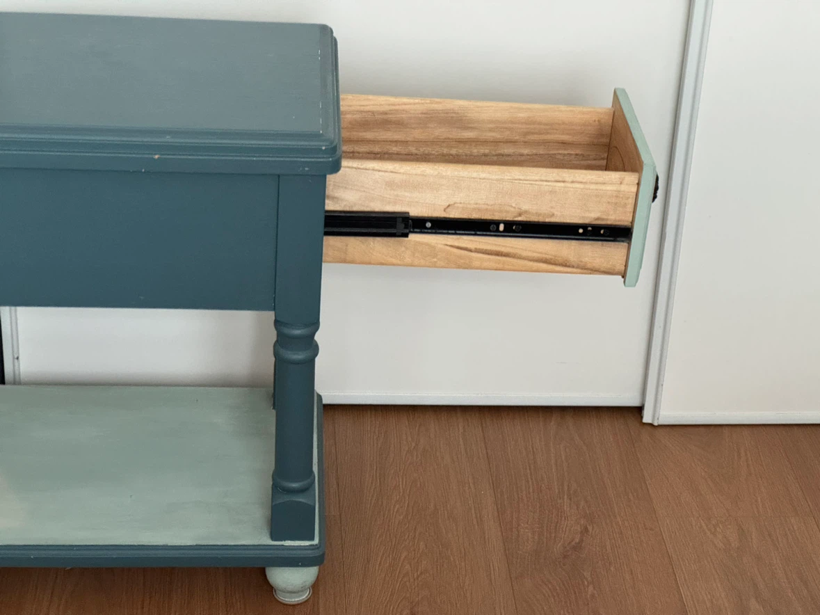 Blue Side Table/Nightstand/Bedside Table with Drawer - photo 4
