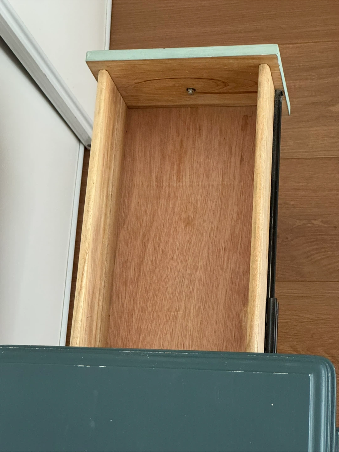 Blue Side Table/Nightstand/Bedside Table with Drawer - photo 5