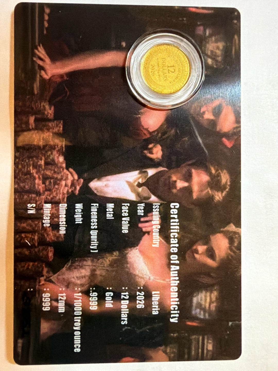 Republic of Liberia 12 Dollars Gold Coin