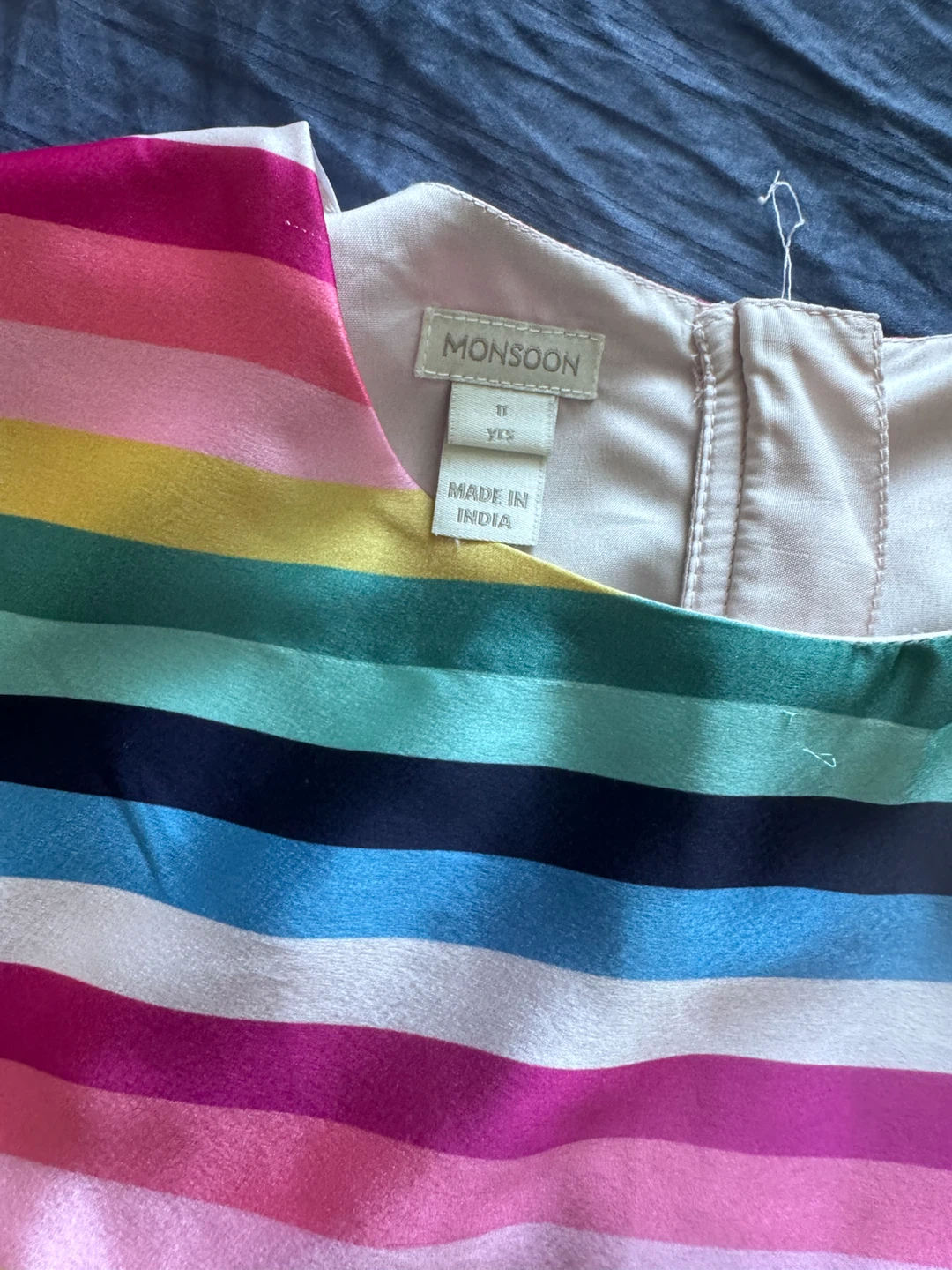 Monsoon Rainbow Striped Dress - 11 yrs - photo 2