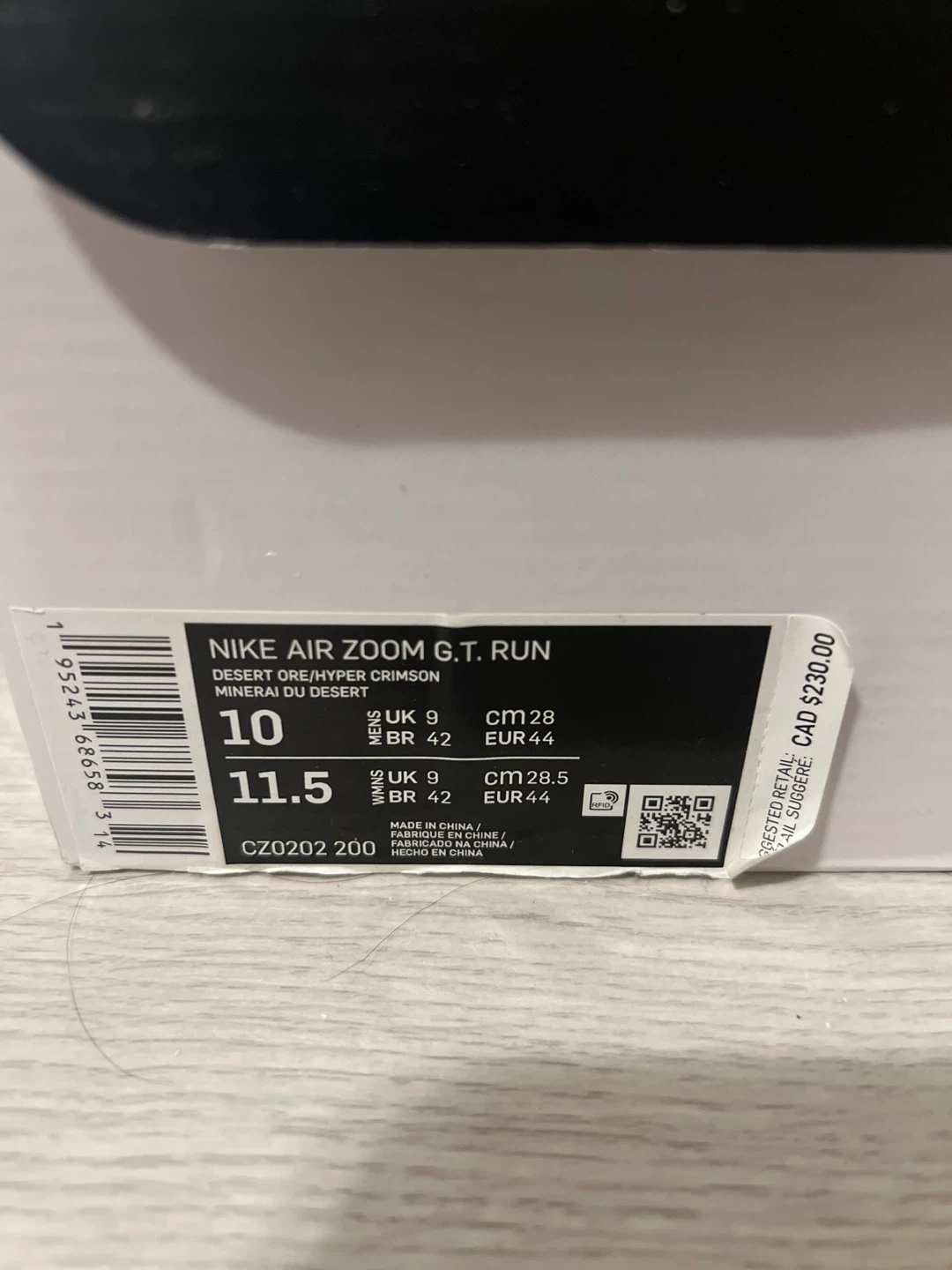 Nike Air Zoom G.T. Run Desert Ore/Hyper Crimson Sneakers - photo 3