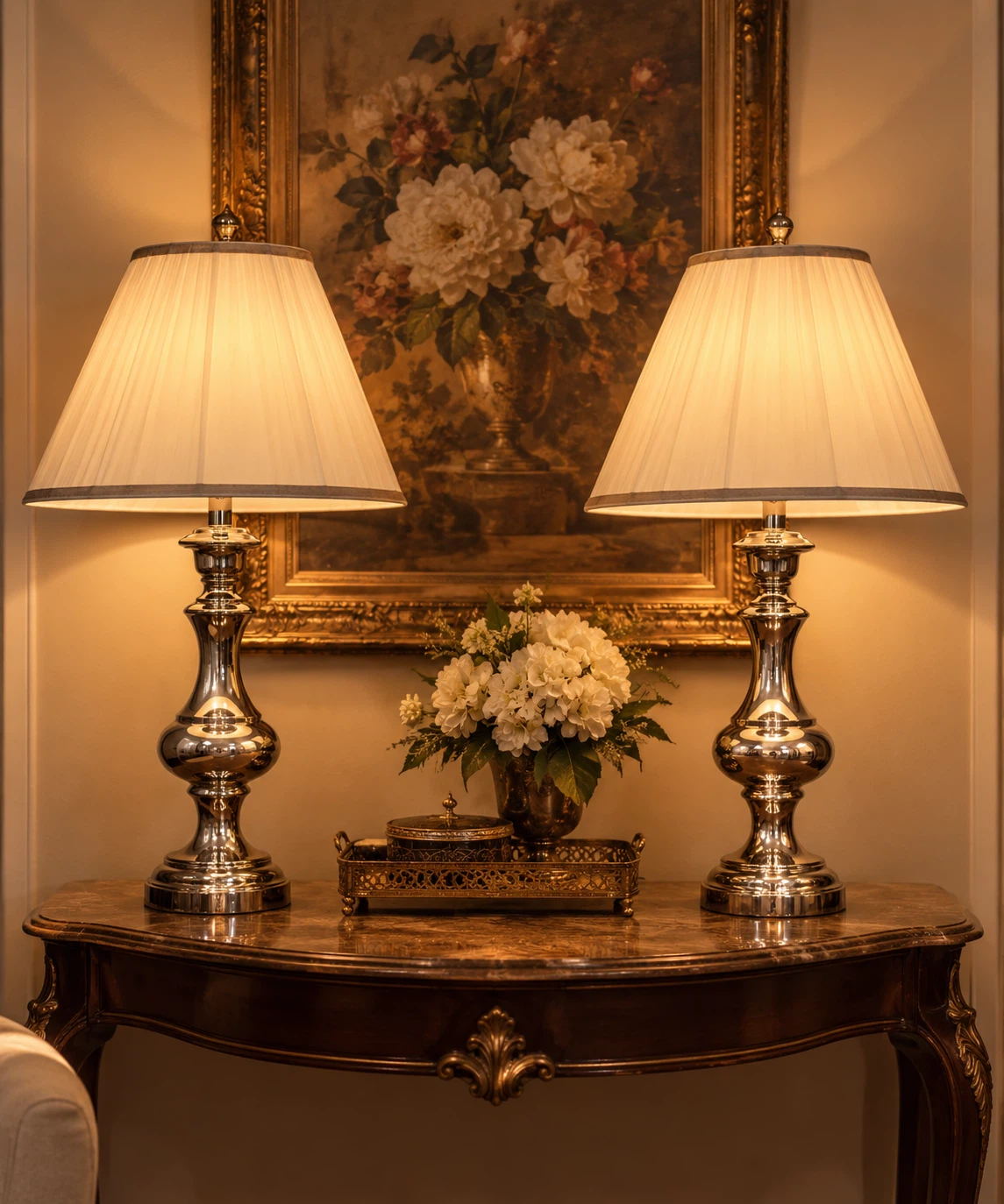 Silver Table Lamps (Pair)price for each