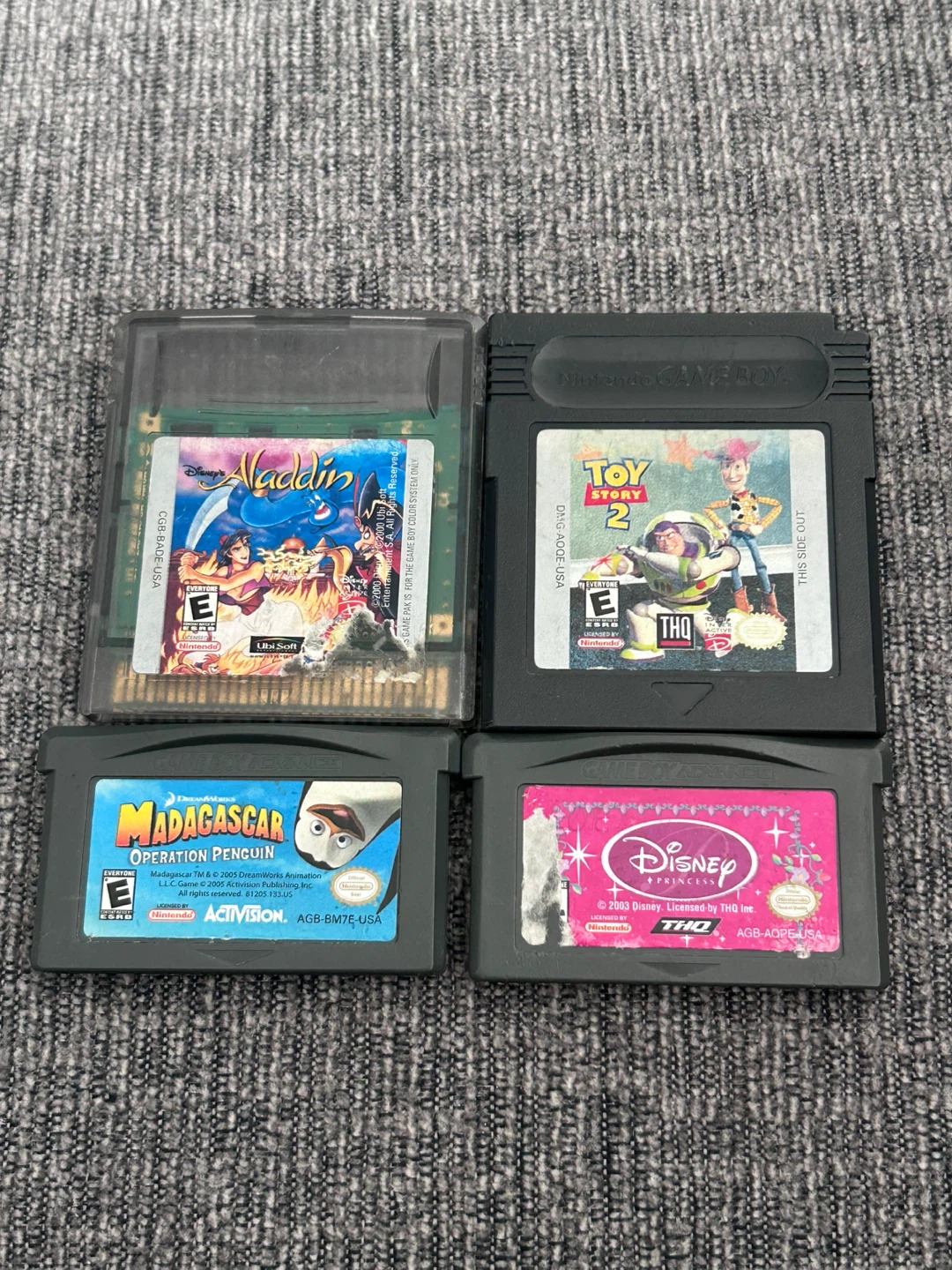 Nintendo GameBoy Advance Disney Games Bundle