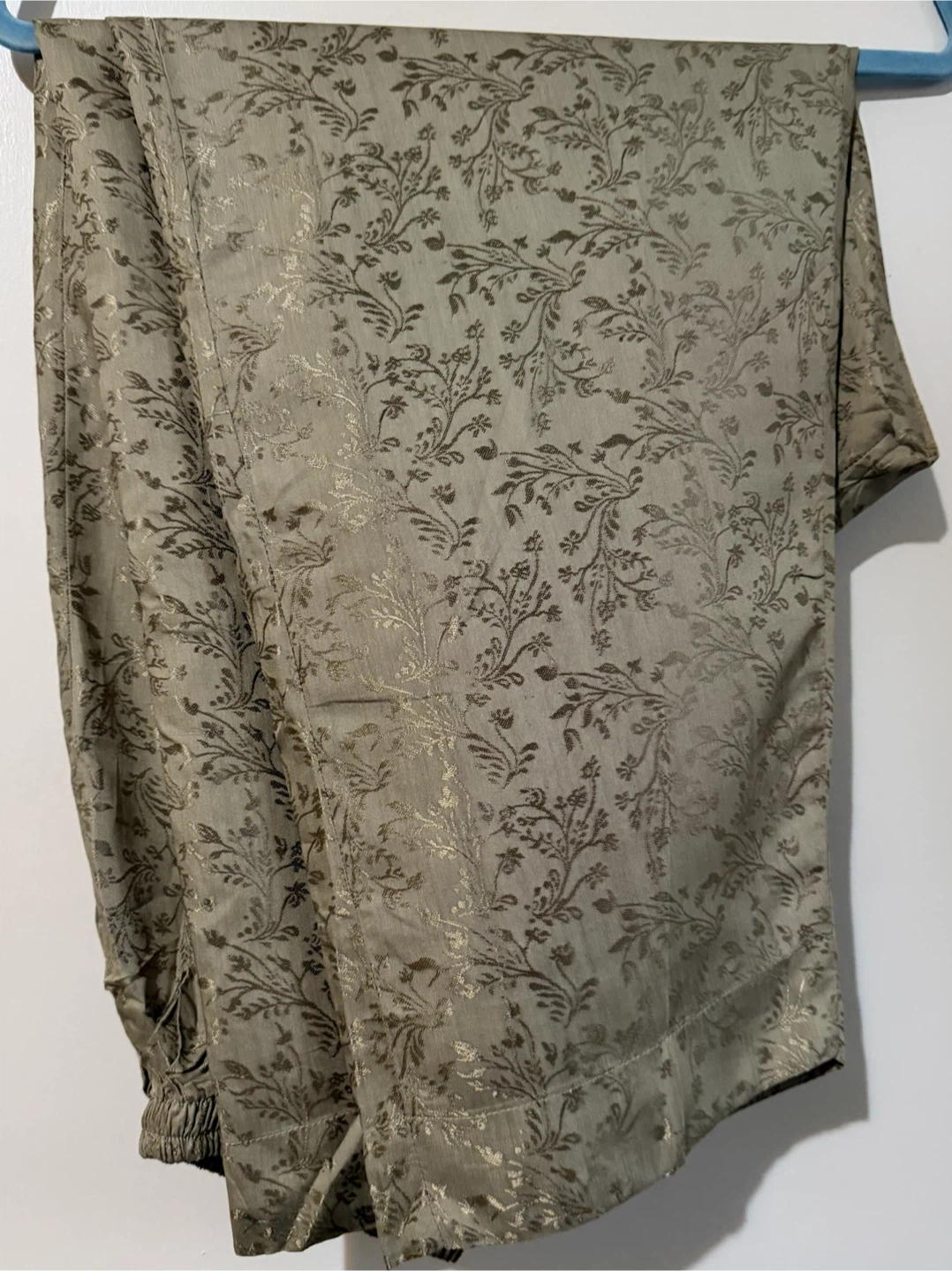 Embroidered Kurti and Pants Set - Olive Green - photo 3